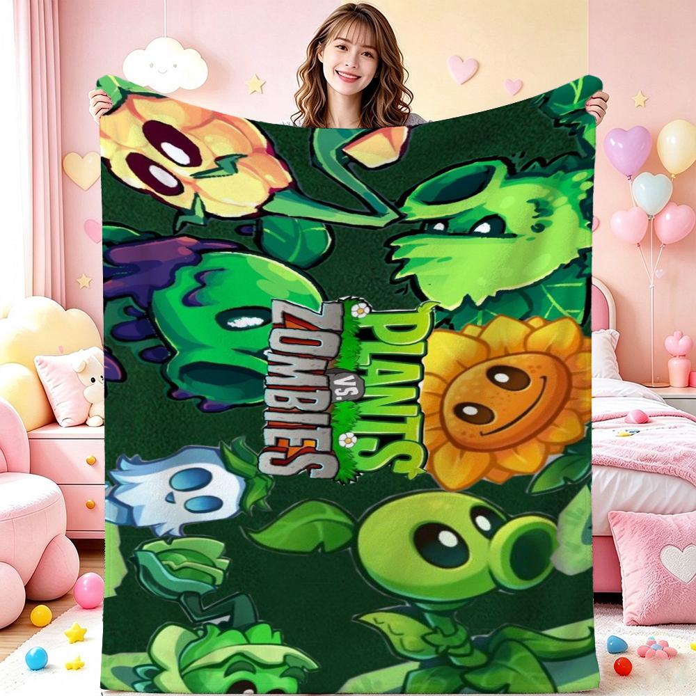 Plants Vs Zombies Game Blanket Sofa Blanket Home Decor Air Conditioning Blanket Nap Blanket Machine Washable