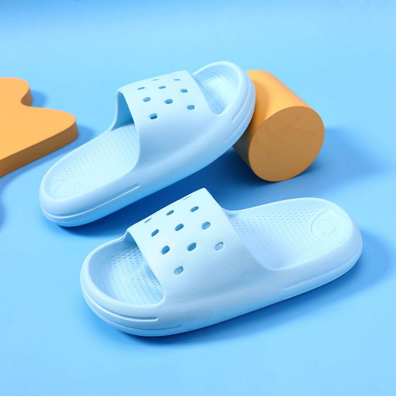 

Удобные детские тапочки с рисунком из мультфильма, мягкая подошва, нескользящий дизайн ниндзя, идеально подходят для использования дома Light Blue Simple,3435