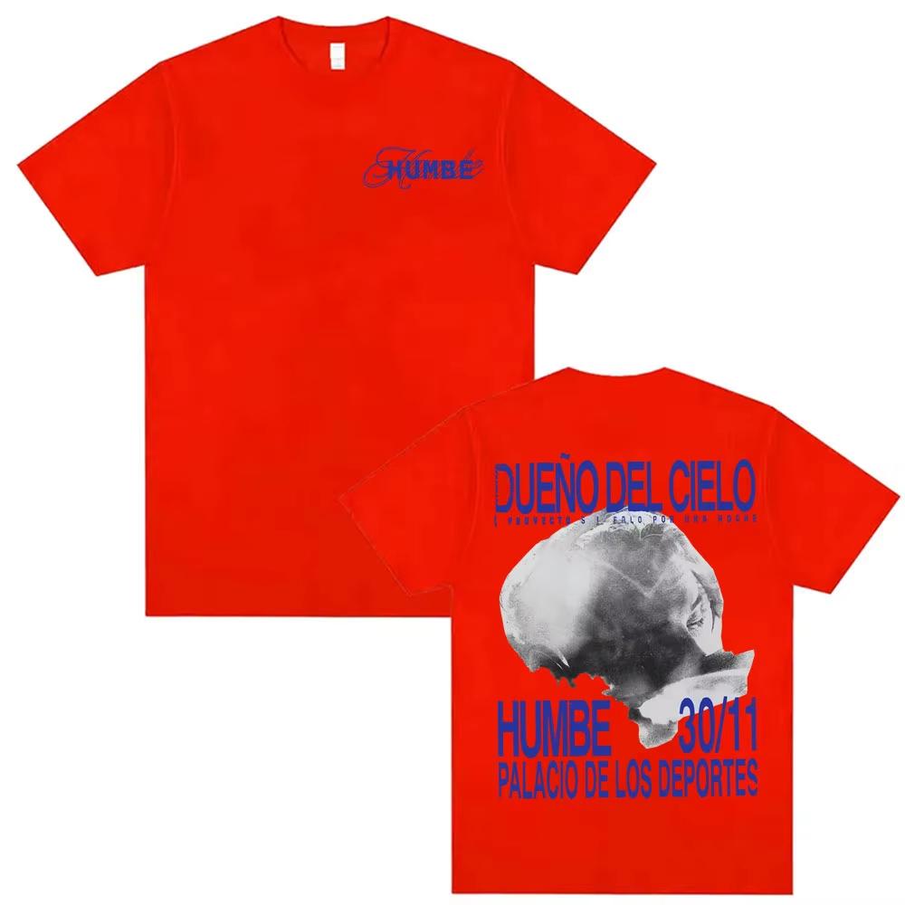 HUMBE DUEÑO DEL CIELO 2026 New Album T Shirts Men Clothing Fashion High Street Tshirts Summer Pop Casual Short Sleeve Top