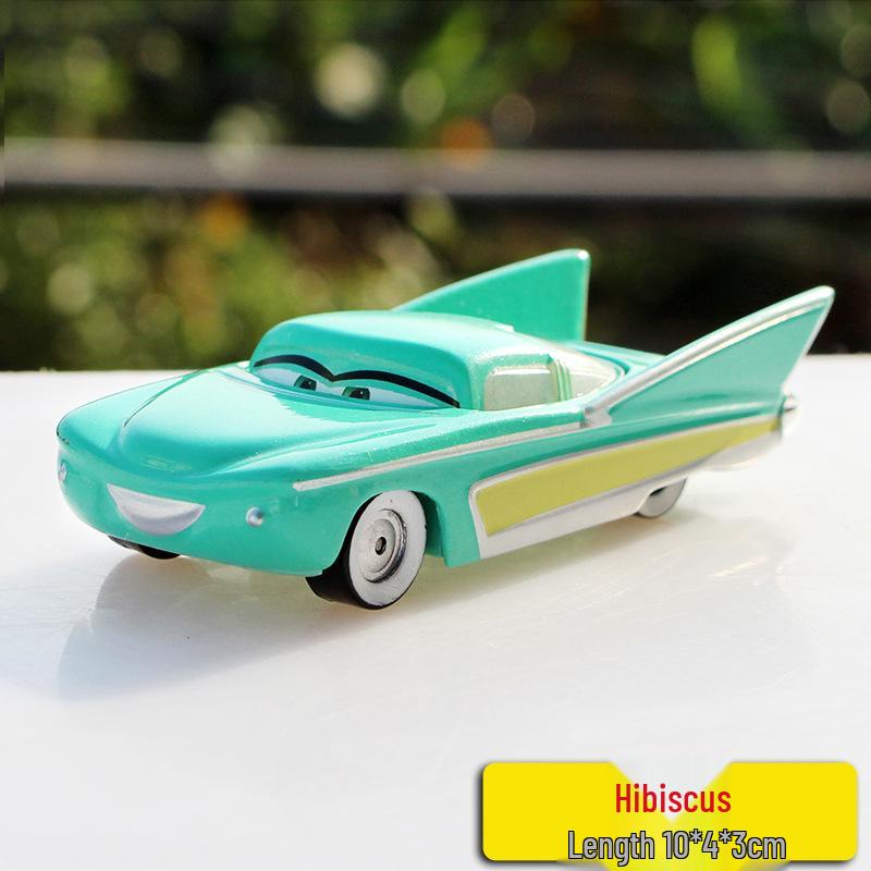 Pixar Cars Alloy Toy Set: McQueen, Mater, Sally, Sheriff Models