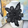 Eye-Catching Flower Fabric Applique Sequined Sewing On Patches for Wedding/ Evening Dress Clothing Patches