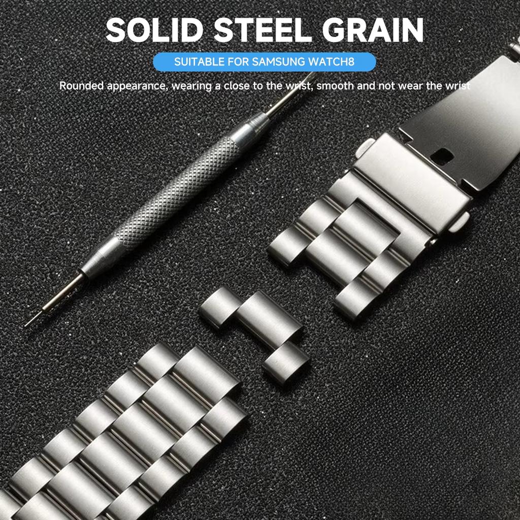 Luxury Stainless Steel Bracelet for Samsung Galaxy Watch 8 40 44mm/8Classic 46mm Band Metal Wristband for Galaxy Ultra 2025 Belt