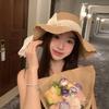 Sweet Hat Style Lace Bow Large Brimmed Womens Sunshade Fisherman Hatscaps