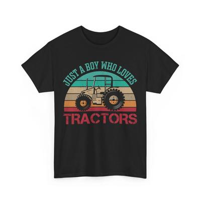 Tractor Shirt, Just A Boy Who Loves Tractors Farmer Boys Men T-shirt