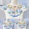Embroidered Flower False Collar for Women Elegant Detachable Collar HorseFace Skirt Faux Collar Girls Accessories