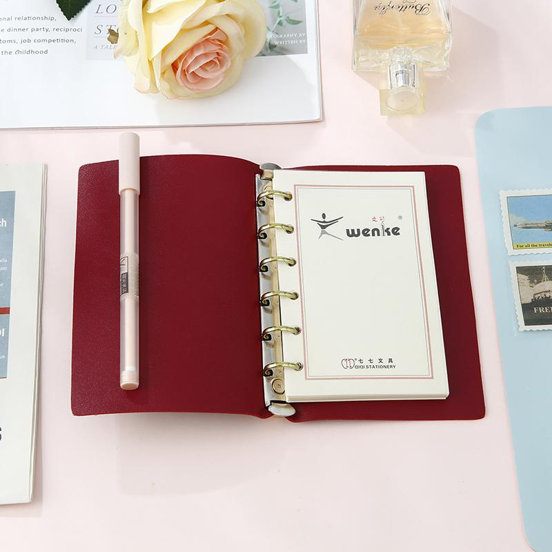 1Pcs A7 Stainless Steel Notebook Ring Binder Clips 6 Rings Paper Binder for Albums Journals Office school Stationery Supplies