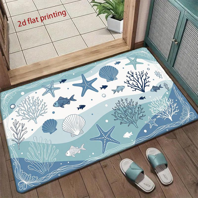 Ozean-Thema Digitale Matte Wohnzimmer Dekoration Zuhause Sofa Rutschfester Teppich Arbeitszimmer Schlafzimmer Tatami Kinder Weiche Bodenmatte