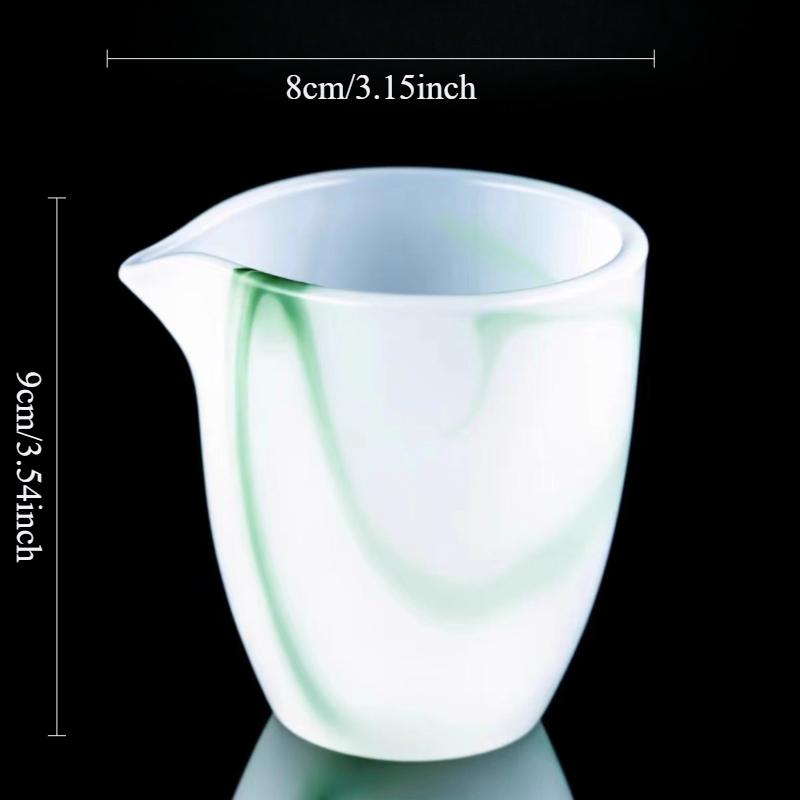 Jade Green Fair Cup Thickened Anti Scald Tea Dispenser Large Capacity Imitation Jade Glass Kung Fu Tea Set Drinking Utensils 200ml
