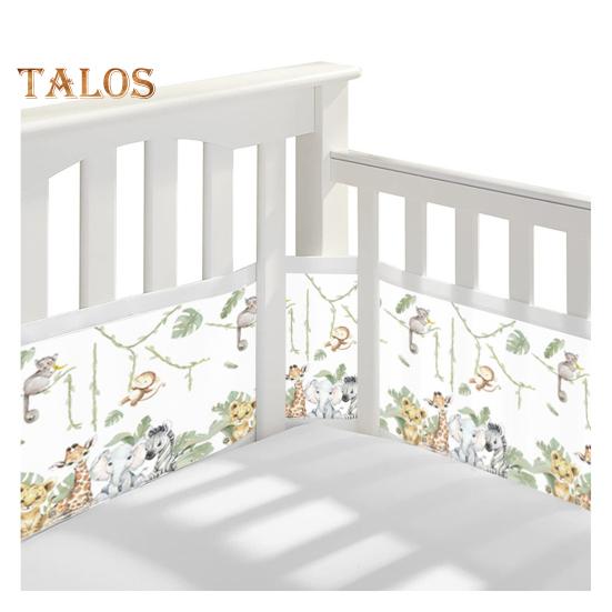 

Дышащая сетчатая подкладка для кроватки с двухсторонними ремнями. Сетчатый барьер для безопасности детской кроватки. Простая установка. Защита конечностей. Бампер для кроватки. N