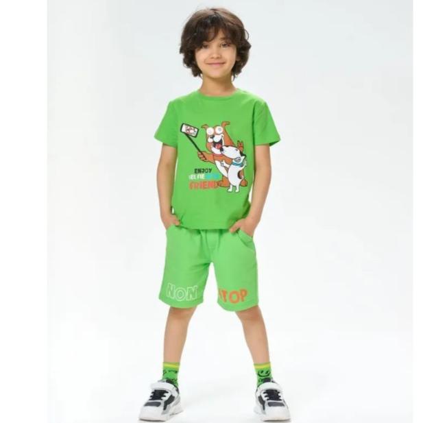 Summer Round Neck 3D Cartoon Pattern Printed Top Fashionable Casual Short Sleeved Children's Boy T-shirts