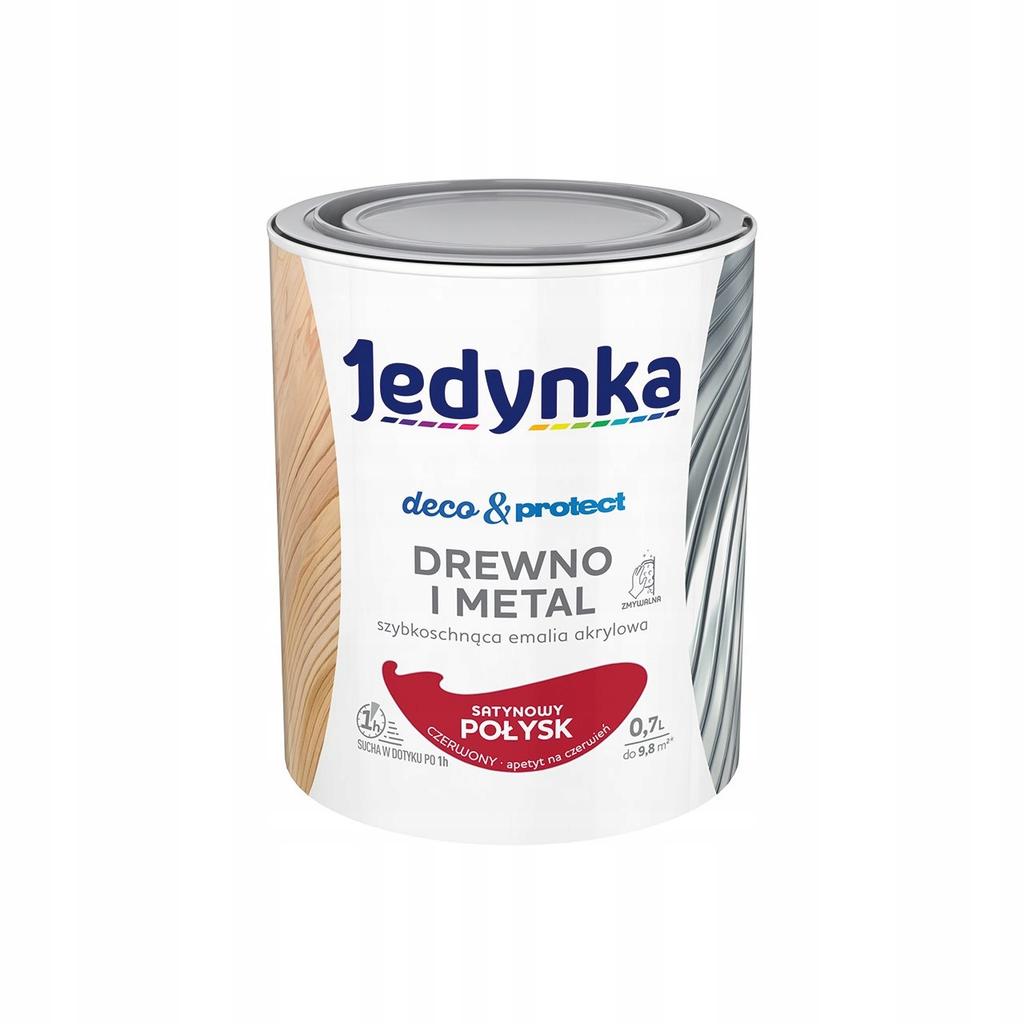 Acrylic Paint Jedynka 0.7 Red Satin Gloss For Wood And Metal 1 Pc