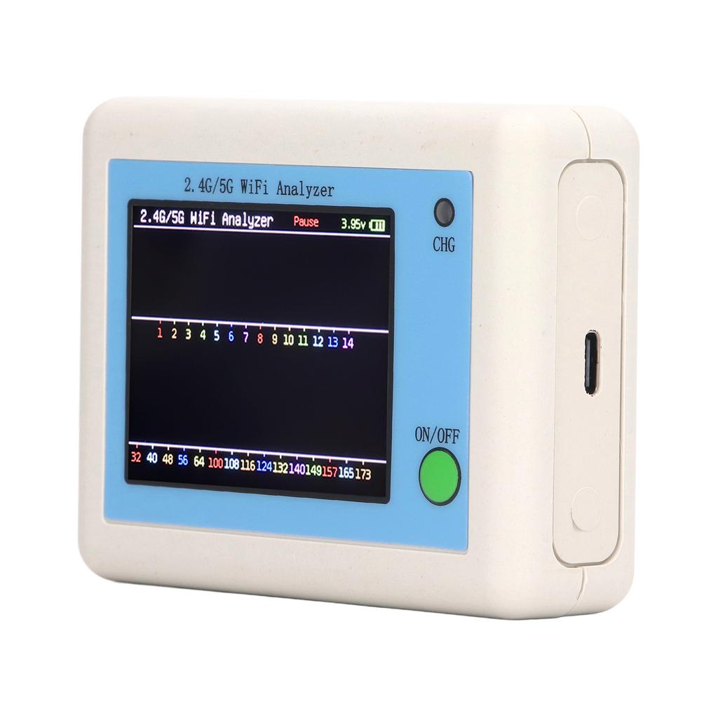 2,4G 5G WLAN-Analysator 2,4 Zoll TFT-Farbbildschirm Lichtanzeige Netzwerksignal-Scanner-Analysator