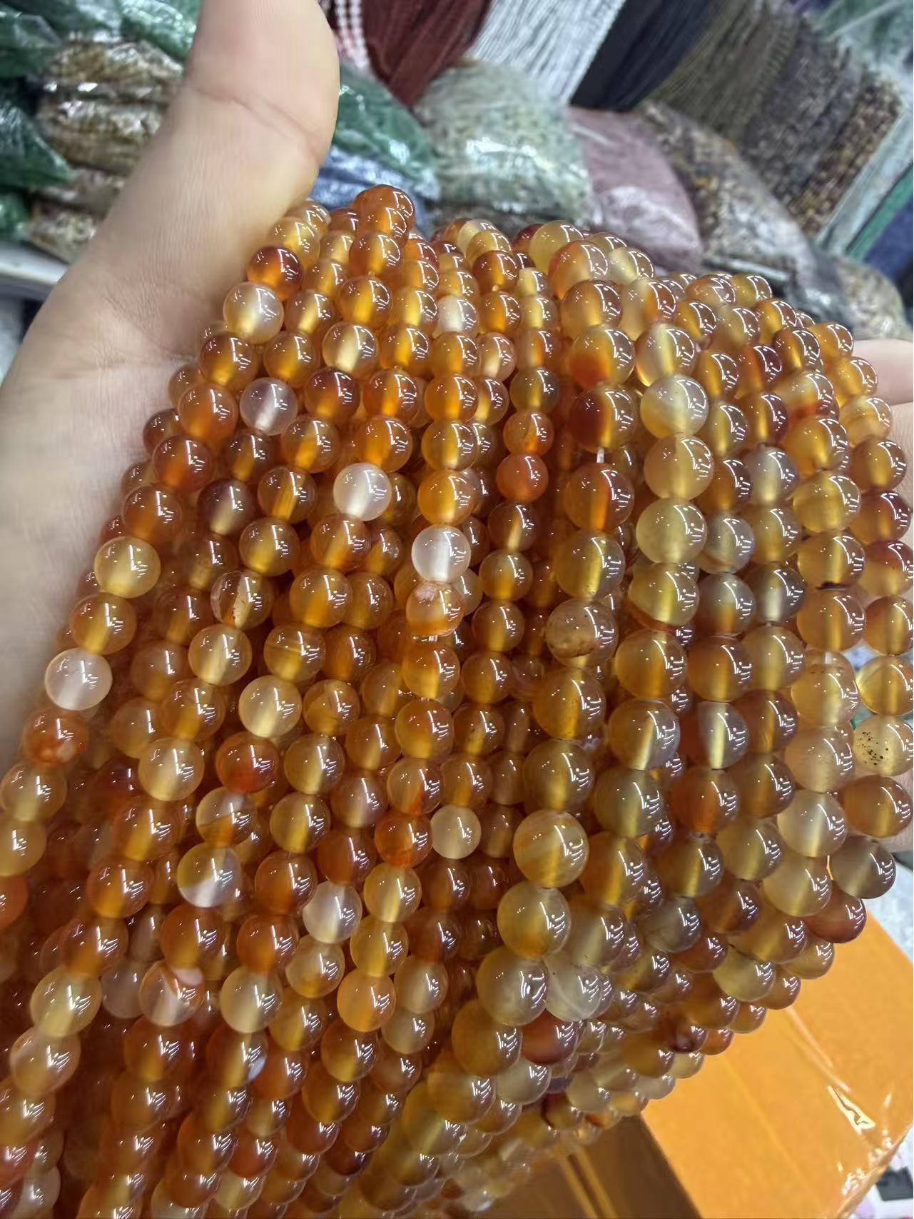 Single Flower Agate Loose Beads for DIY Handmade Jewelry Accessories and Bracelets 4mm (90 beads)