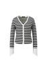Cottonrebirthclub Vintage Striped Cardigan (Black)