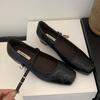 Fashion Fashion Buckle Strap Women Flats Mary Janes Shoes With Height Increasing Footwear Female Shallow Ladies Ballet Flats Shoes