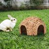 Kaninchen Tunnel Sicher Kaninchen Gras Haus Natürliches Rohrkolben Versteck Handgemachtes Rohrkolben Haus für Chinchilla Meerschweinchen Kaninchen