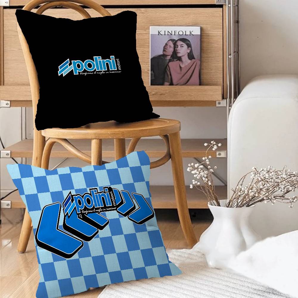 P-Polini Italy Scooter Race Cushion Cover Decorative Pillow Sofa Home Decor Case Pillow Cases