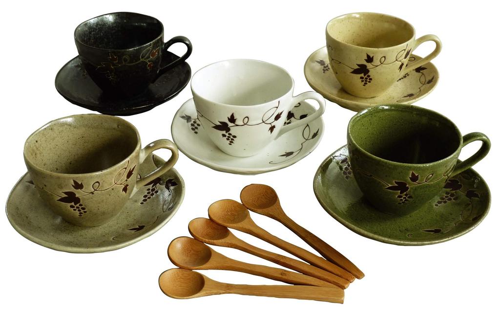 Maebata Ivy Grape Cup and Saucer with Spoon 29684