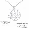 My Shape Artistic Gymnastics Pendant Necklaces Women Girl Dancer Sports Stainless Steel Basketball Player Chain Choker Jewelry