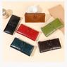 2025 RFID-Blocking Anti-Magnetic Women's Retro Oil Wax Leather Clutch/Long Wallet.