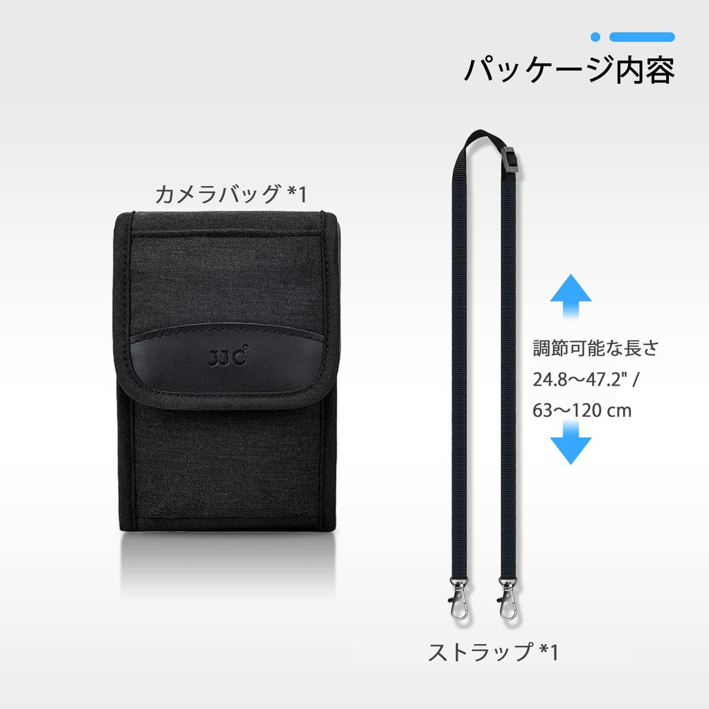 JJC Compact Camera for Fujifilm Canon PowerShot EOS Sony RX1R Nikon RICOH and Shoulder Bag with Crossbody Strap for and Outdoor Black Case/Pouch X-E5,