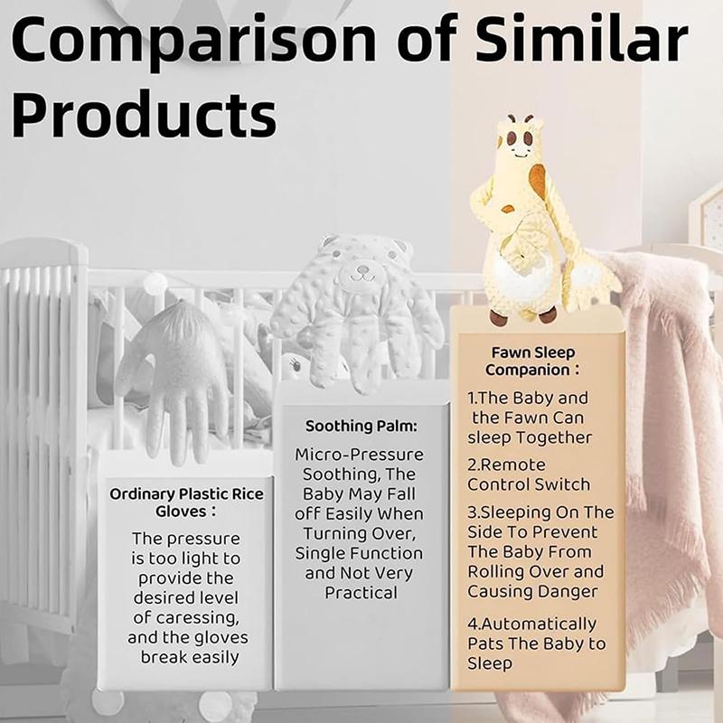 Heatable Baby Patter For Sleep Baby Startle Prevention Sleep Companion Automatic Palm Patting Sleeping Pillow Soothing Toy