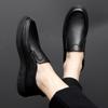 Genuine Leather Shoes Men Business  Cow Leather Brand Male Footwear Slip-on Black Brown Wedding Party Dress Shoes
