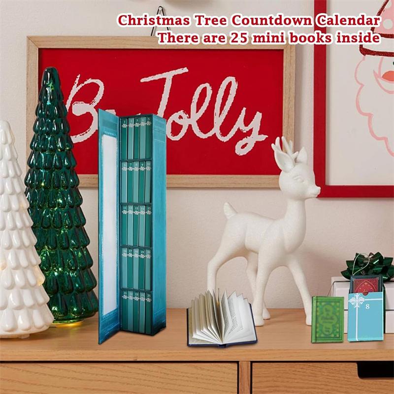 2025 Mini Book Advent Calendar 25 Book Gifts For Book Lovers Christmas Countdown Decor Holiday Bookworm Gift Idea