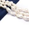 1String White Baroque Artificial Pearl Beads 1.8-2.2cm, Handmade Fishtail Beads for DIY Women Men Necklaces Bracelets Accessories, Jewelry Making 36cm