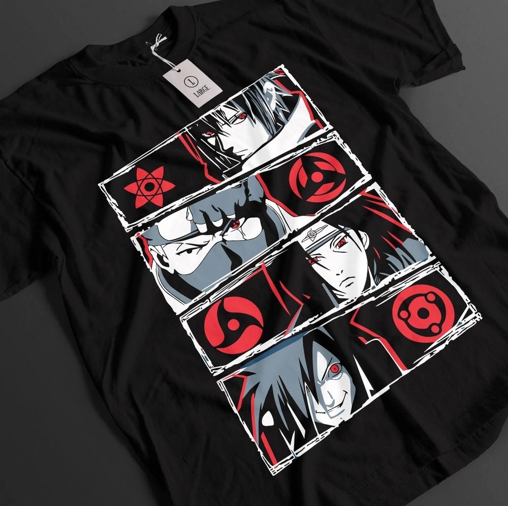 

Naruto anime t shirt,Sasuke Tshirt Itachi Uchiha, Madara Sarada Shisui lot XL