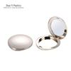 Gold 59mm Round Portable Thin Powder Compact for Blush, Highlighter, Contour, or Eyelash Storage
