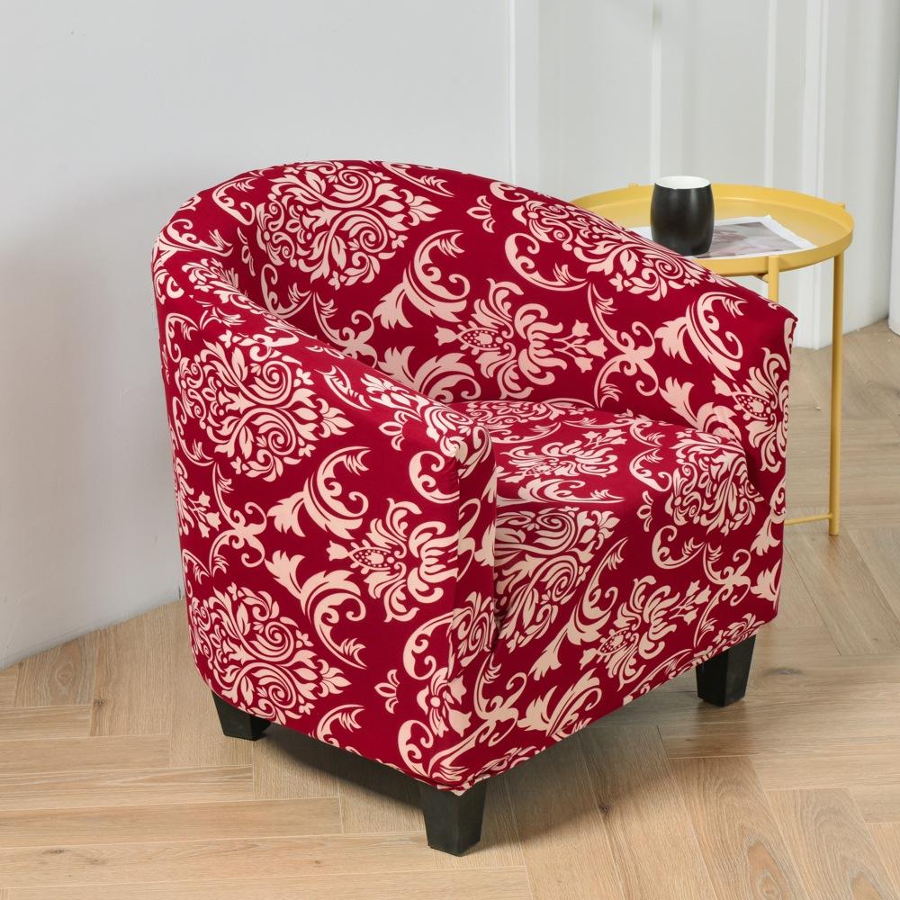 Single Club Chair Sofa Cover All-inclusive Protective Cover Semicircular Bathtub Sofa Chair Cover