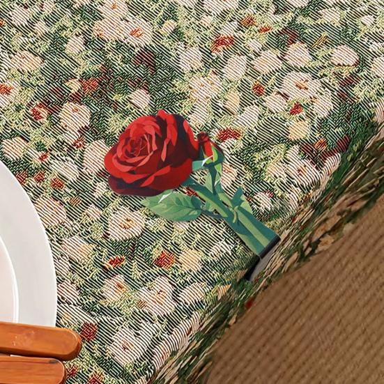 4Pcs Stainless Steel Rose Tablecloth Clip Non-slip Indoor Outdoor Wedding