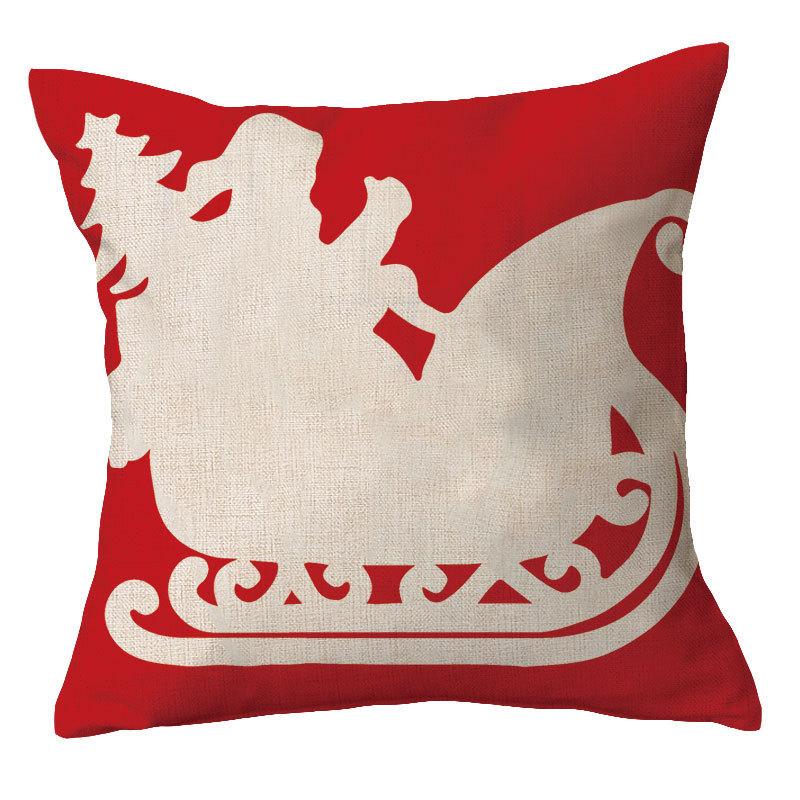 Christmas Pillowcase Red Elk Light Luxury Pillowcase Car Neck Cushion Home Pillowcase
