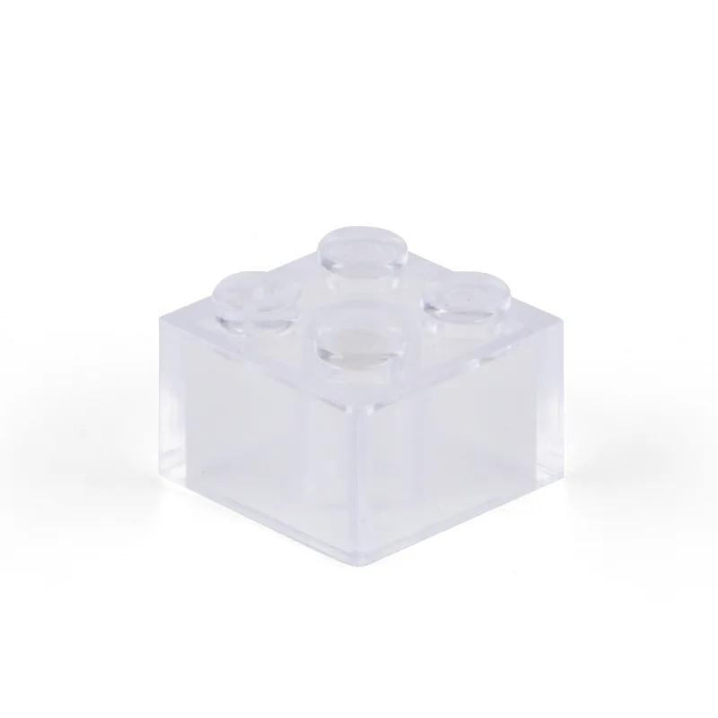 Blocs de Construction Blanc Transparent Non Toxique Briques Figures Épaisses Éducatif Créatif Taille Compatible Autres Marques Plastique Jouets DIY Accessoire