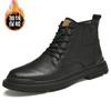 Fashion High Quality Leather Motorcycle Boots Casual Luxury Designers Lace-up High Top Comfortable Fashion Man Outdoor Work Boots