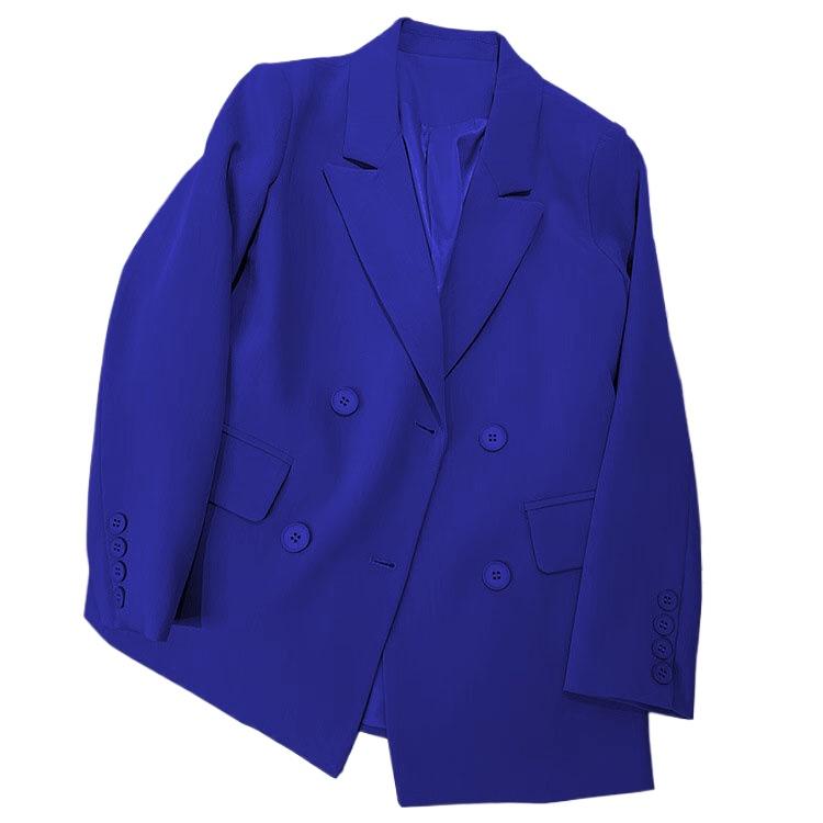 Casual Long Sleeve Blazer Suit Solid Color Jacket for Women Fashion Korean Business Formal Blazers Suits Green Black