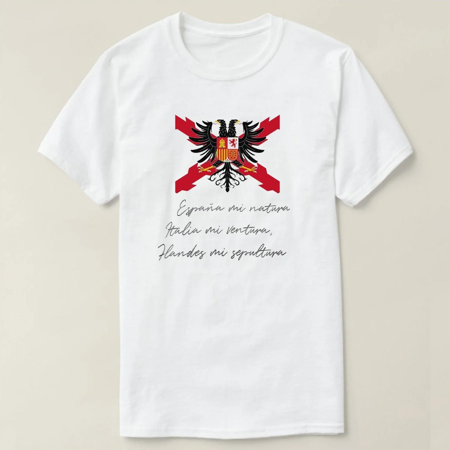 

Spanish Army Flandes Tercios Motto Burgundy Cross Eagle Badge T Shirt New 100% Cotton Short Sleeve O-Neck Tshirt Casual Mens Top XXXXXL чорний