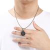 Vintage Stainless Steel Compass Pendant Necklace for Men Two Tone Directional Amulet Necklaces Retro Travel Jewelry Gift