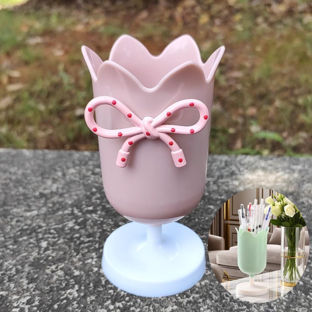 Cute Pencil Head Shape Pen Holder Pencil Storage Box Student Desktop Office Household Multifunctional Makeup Brush Organizer Box