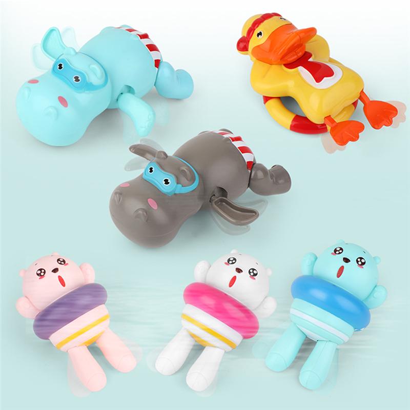 Baby Children Playing Water Toys Baby Bath Winding Swimming Toy