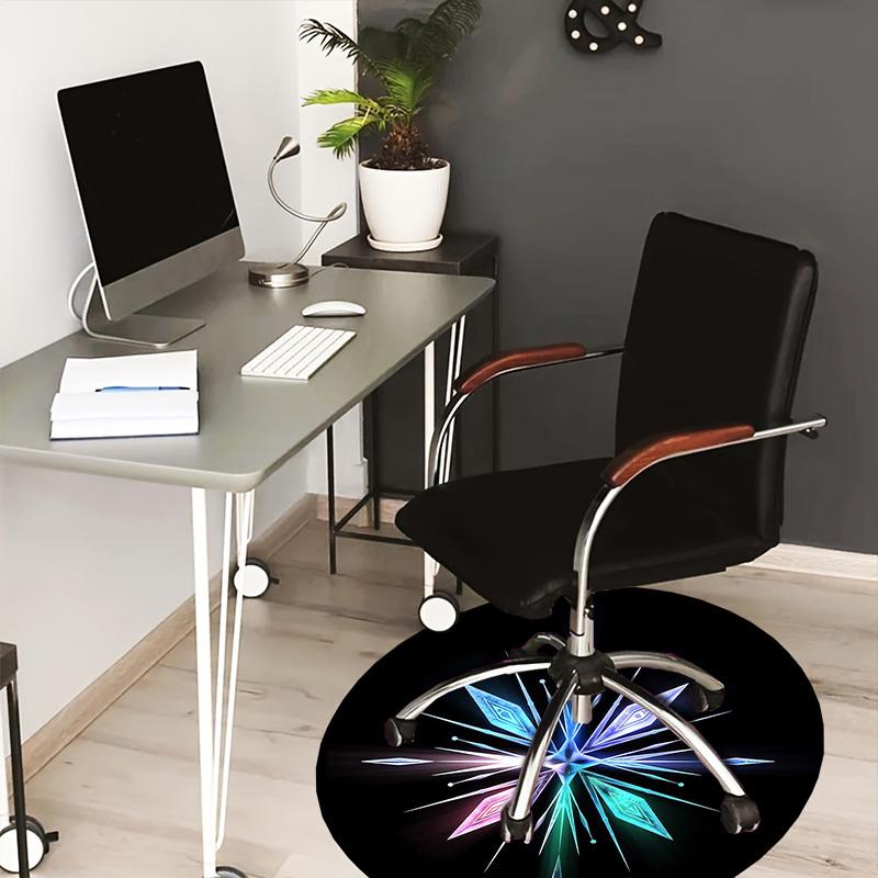 

1pc Icy Crystal Snowflake Round carpet, Perfect for Decorating Chairs, Living Rooms, Or Bedrooms, for Living Room.085 80cm by 80cm
