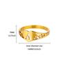 Fashion Hollow Initial Letter Heart Rings For Women Gold Color Stainless Steel A-Z Letter Ring Aesthetic Wedding Jewelry Gift