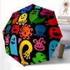 1pc Colorful Creatures Automatic Folding Umbrella - Portable Foldable Design with 8 Ribs, Durable Plastic & Iron Frame, Casual Outdoor Acces