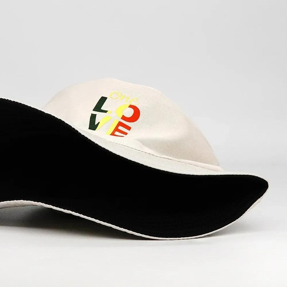 Unisex Bucket Hat Spring Summer ONE LOVE Letter Bucket Hat For Men Women Sunscreen Basin Hat Fashion Fisherman Hat Wild Panama