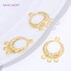 Connectors For Jewerly 18K Gold Plated Brass Hollow Round Charms Connector For Bracelets Accessories,DIY Earrings Findings