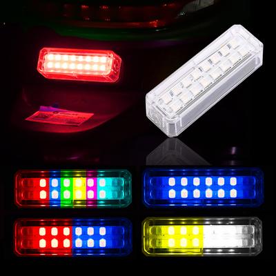 Solar Energy Car Warning Light LED Flashlight Indicator In-Night Caution Strobe Warning Light Running Lamp Clear For All Vehicle