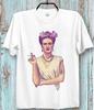 Artist Frida Kahlo Artwork T-Shirt Punk Rock Tee Top Super Cool Ideal Tee Top for Ladies and Gentlemen