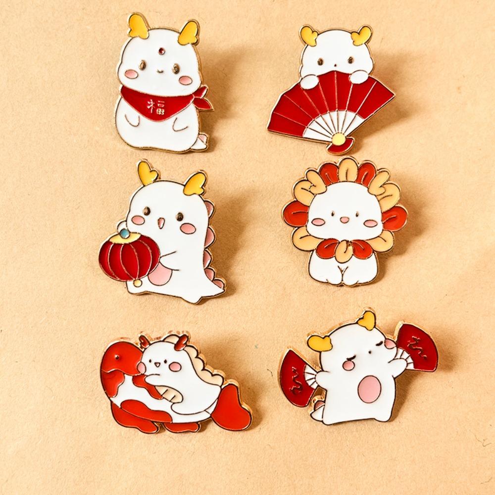 

Auspicious Dragon Year Brooch Dragon Year Dragon Badge New Year Gift Cartoon Pin Brooch Shirt Pin