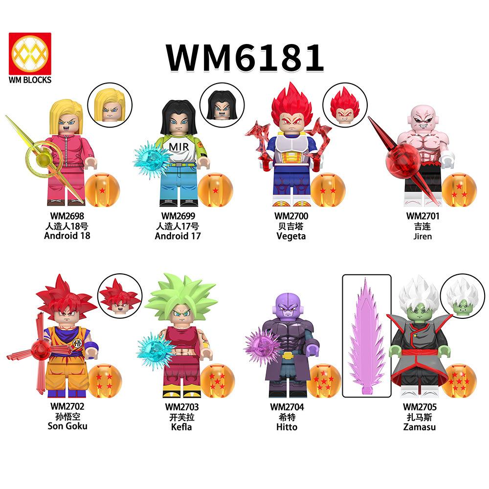 Wm6180 Wm6181 Dragon Ball Wukong Saiyan Building Block Villain Small Particle Puzzle Toy
